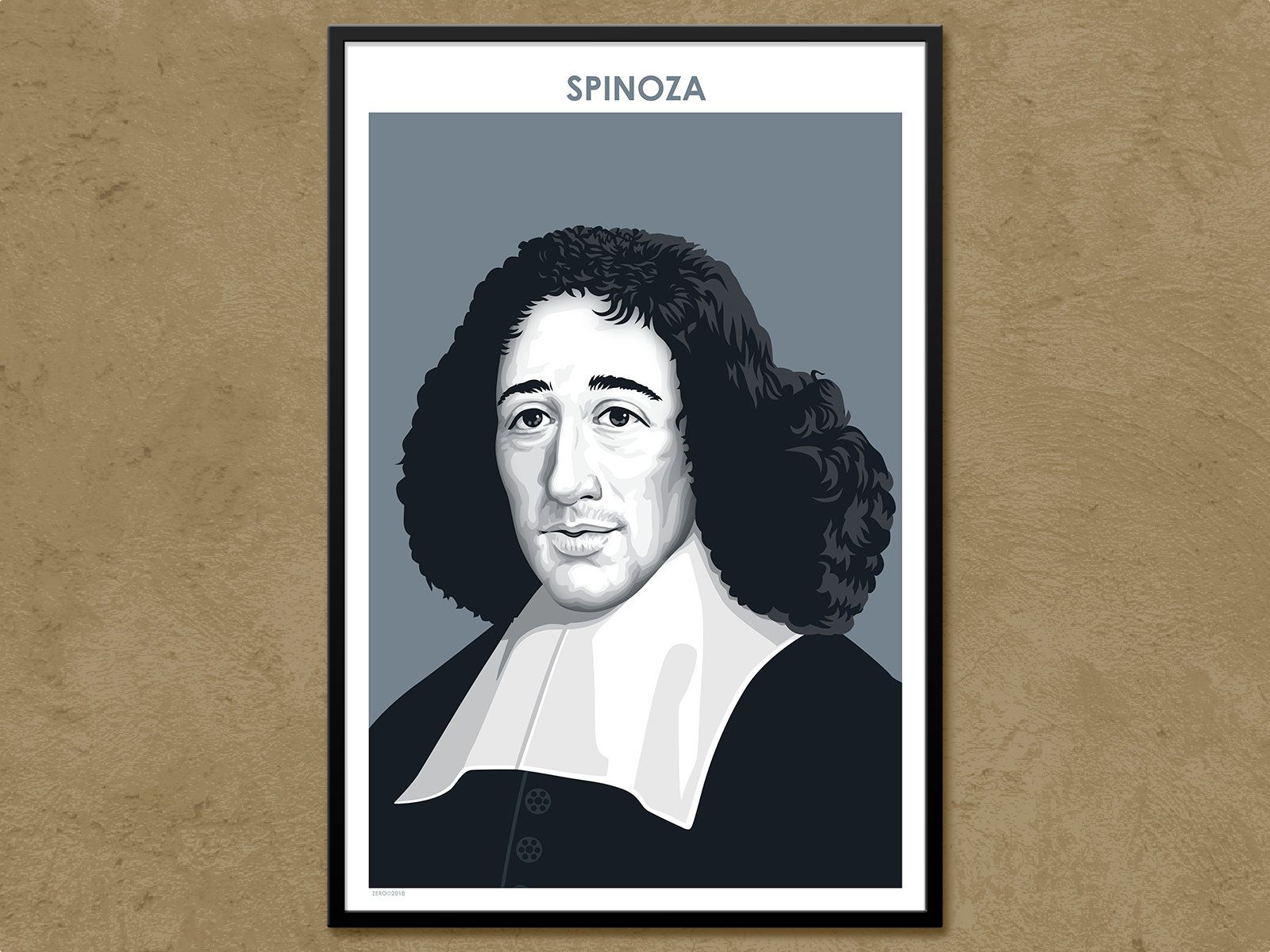1600x1200 Baruch Spinoza Poster. Author Poster. Teacher Gift. Jewish Intellectual. Classroom Decor. Modern Home Decor