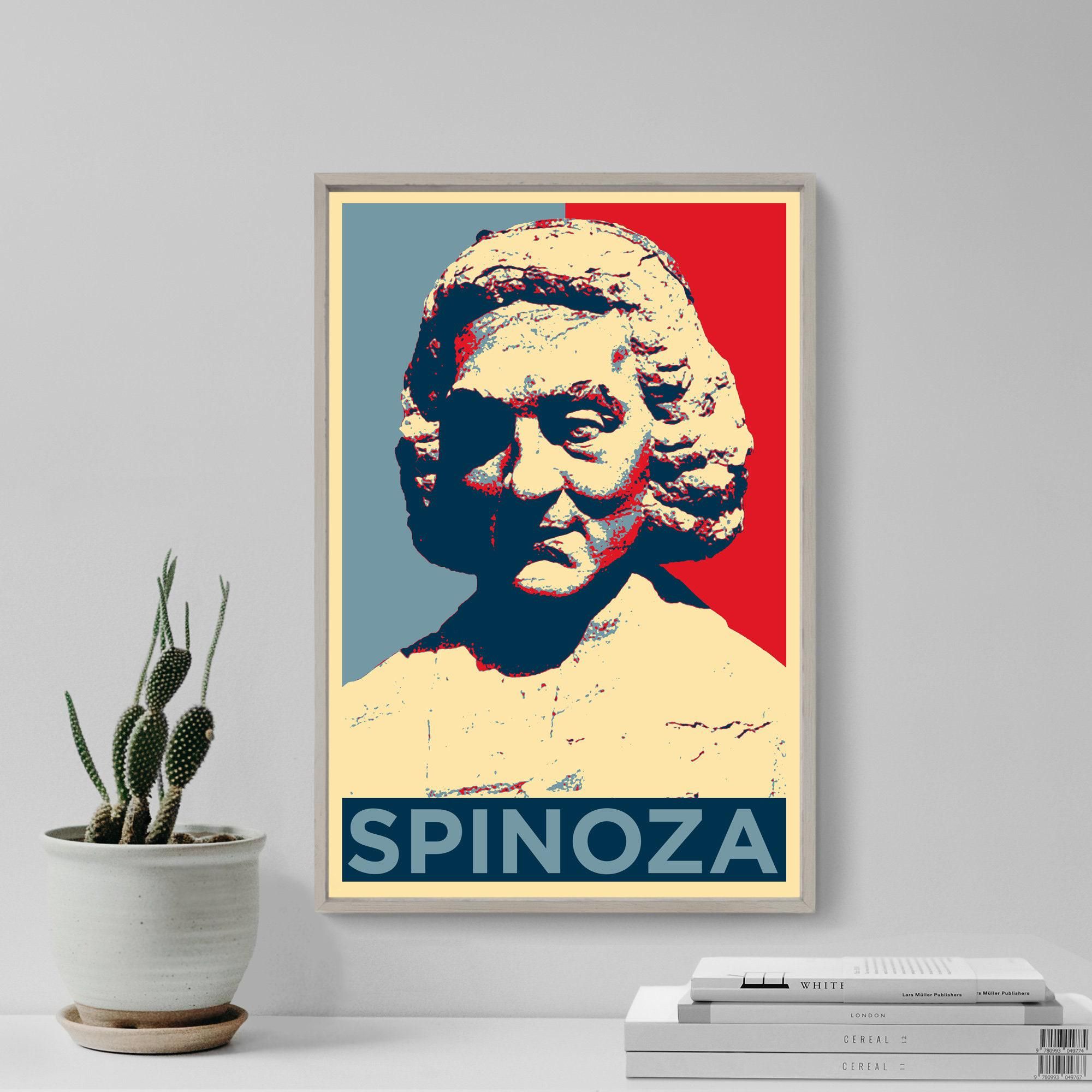 2000x2000 Baruch Spinoza Original Art Print Poster Gift Parody Dutch Philosophy Enlightenment Thinker New Zealand