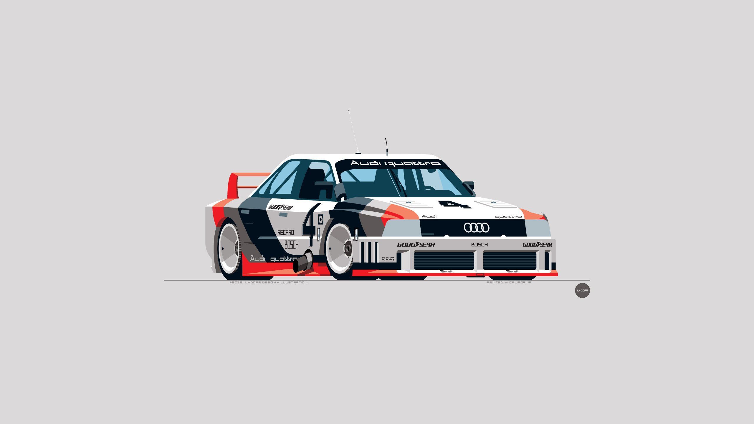 2560x1440 Wallpaper machine, auto, Audi, figure, art, quattro, GTO, audi quattro for mobile and desktop, section минимализм, resolution 2560x1440