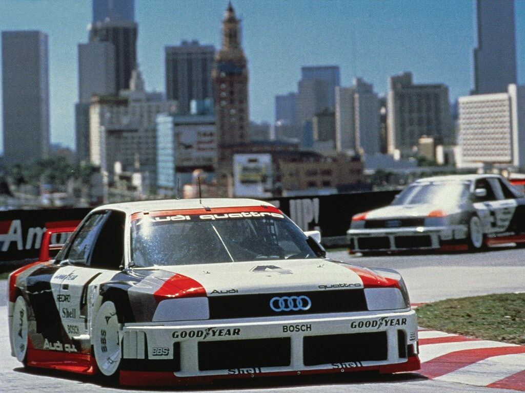 1024x768 Watch the Audi 90 IMSA GTO Spit Flames All Over The Track