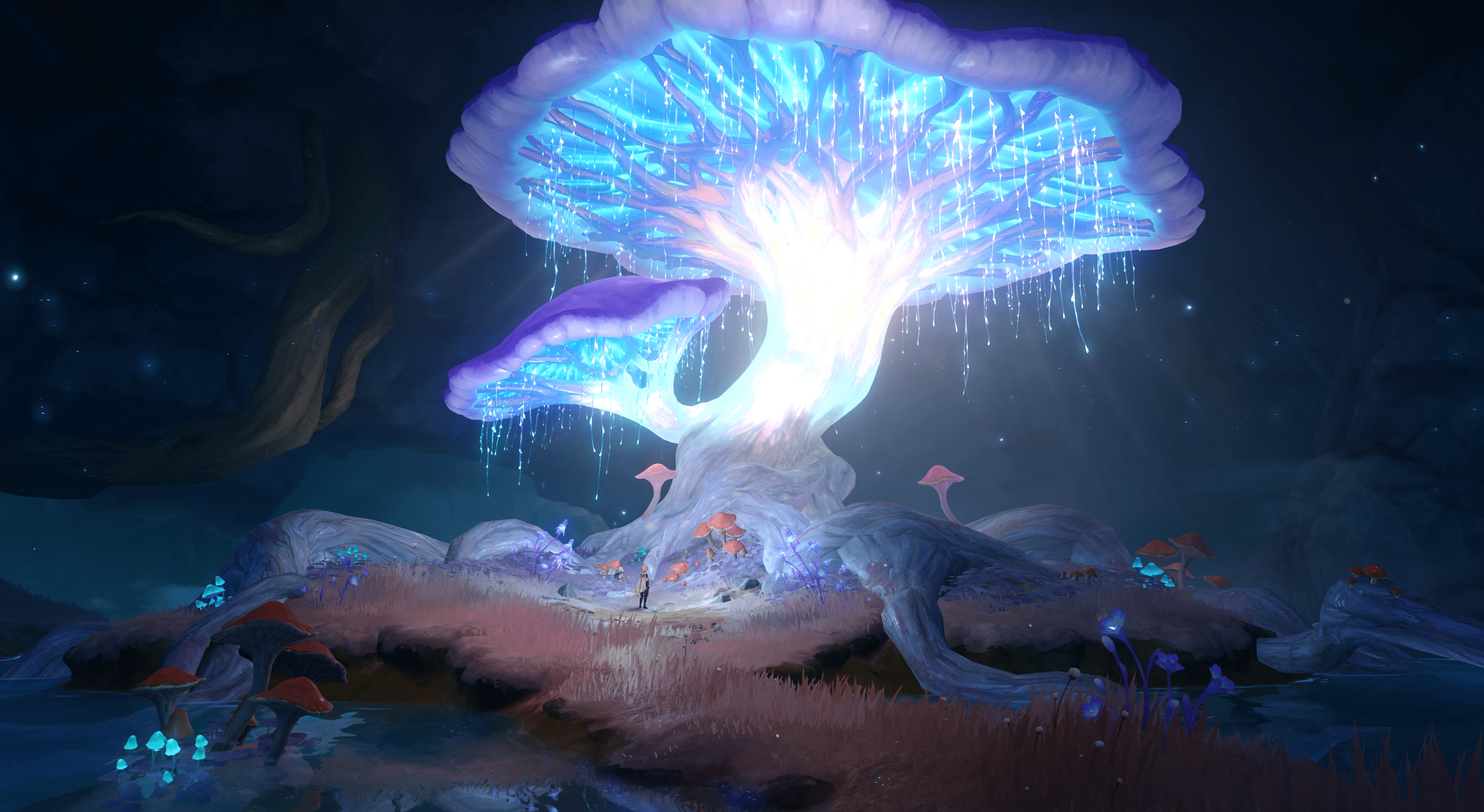 3840x2102 Mushroom from the Chasm (Genshin) [3840 x 2102]