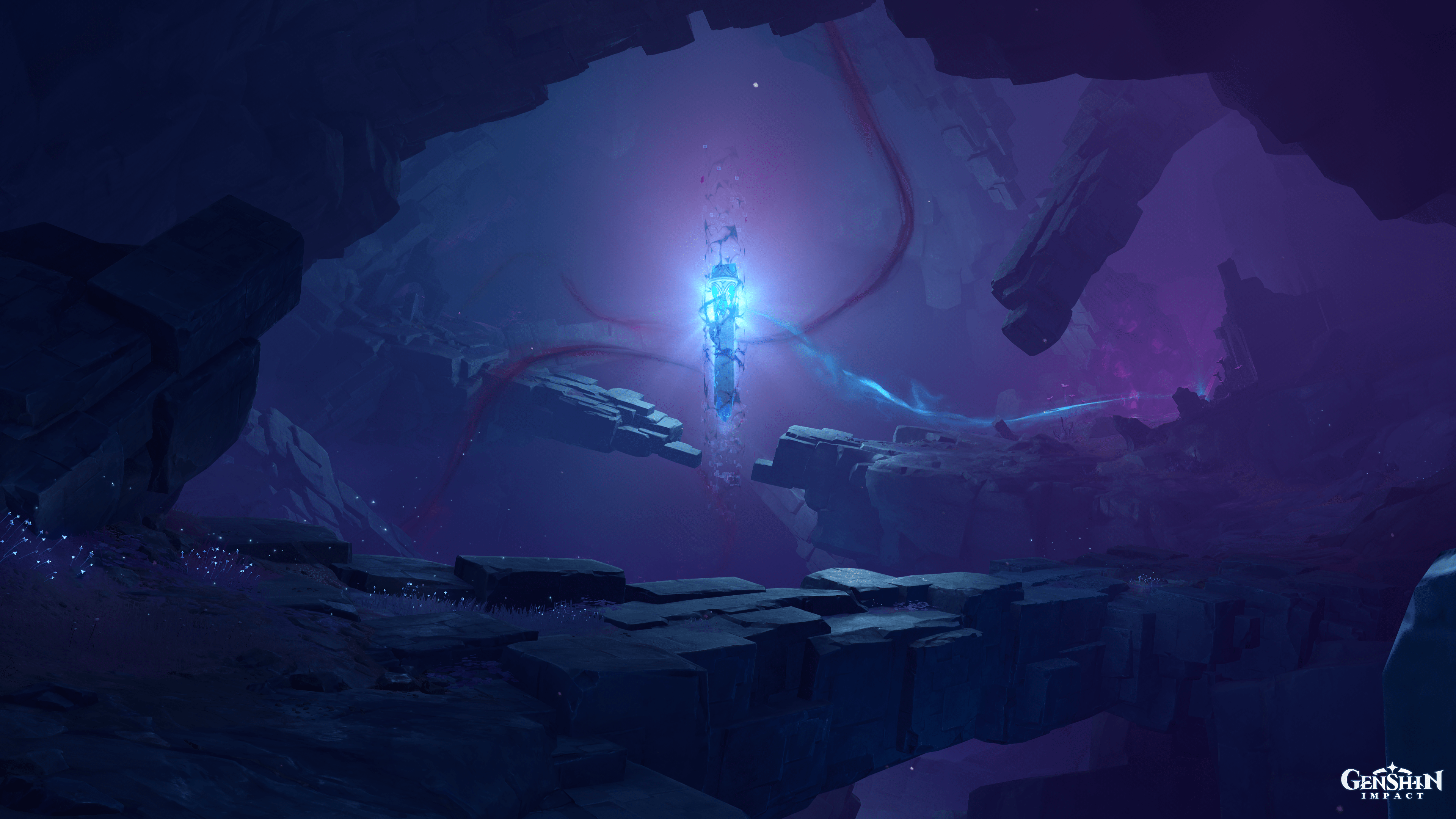 3840x2160 wallpaper chasm Genshin Impact