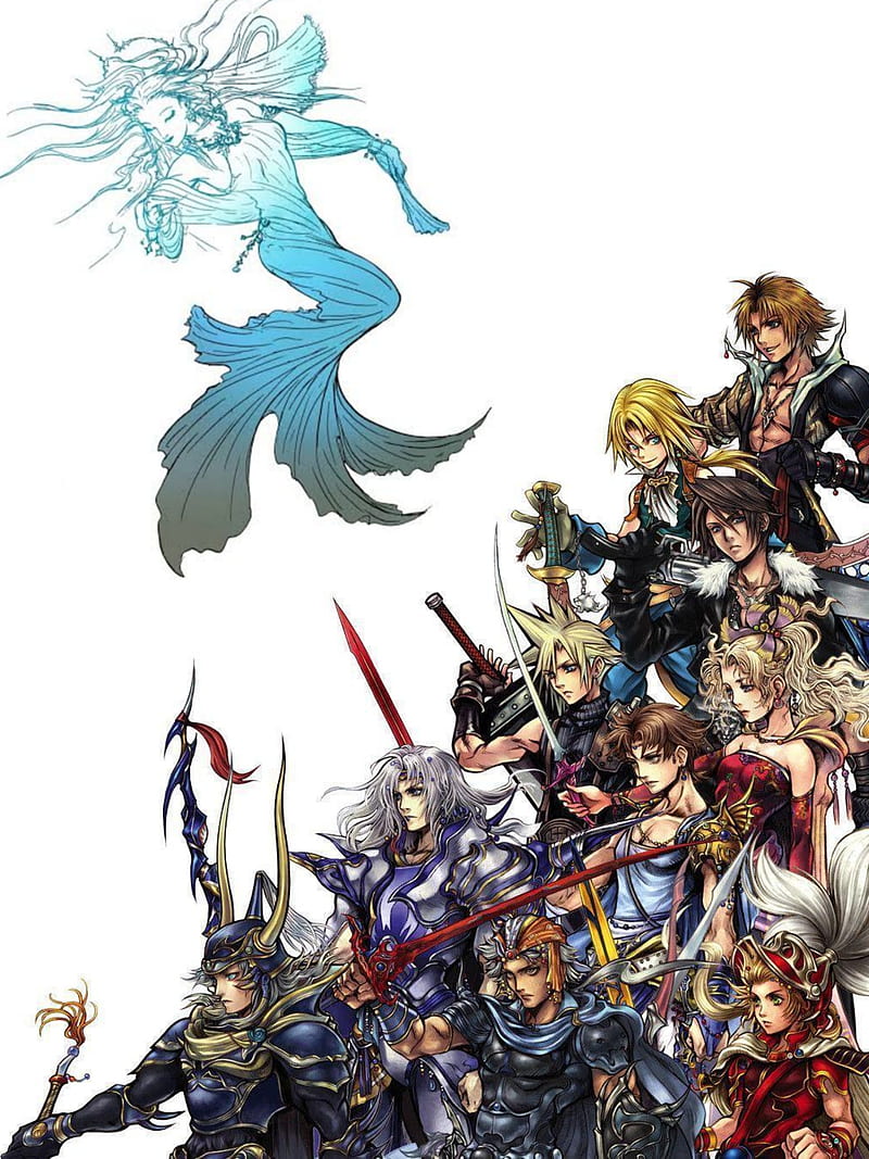 800x1067 768x1024px, free download. DFF, cloud, cecil, shantto, squall, zidane, bartz, tidus, firion, dissidia final fantasy, HD wallpaper