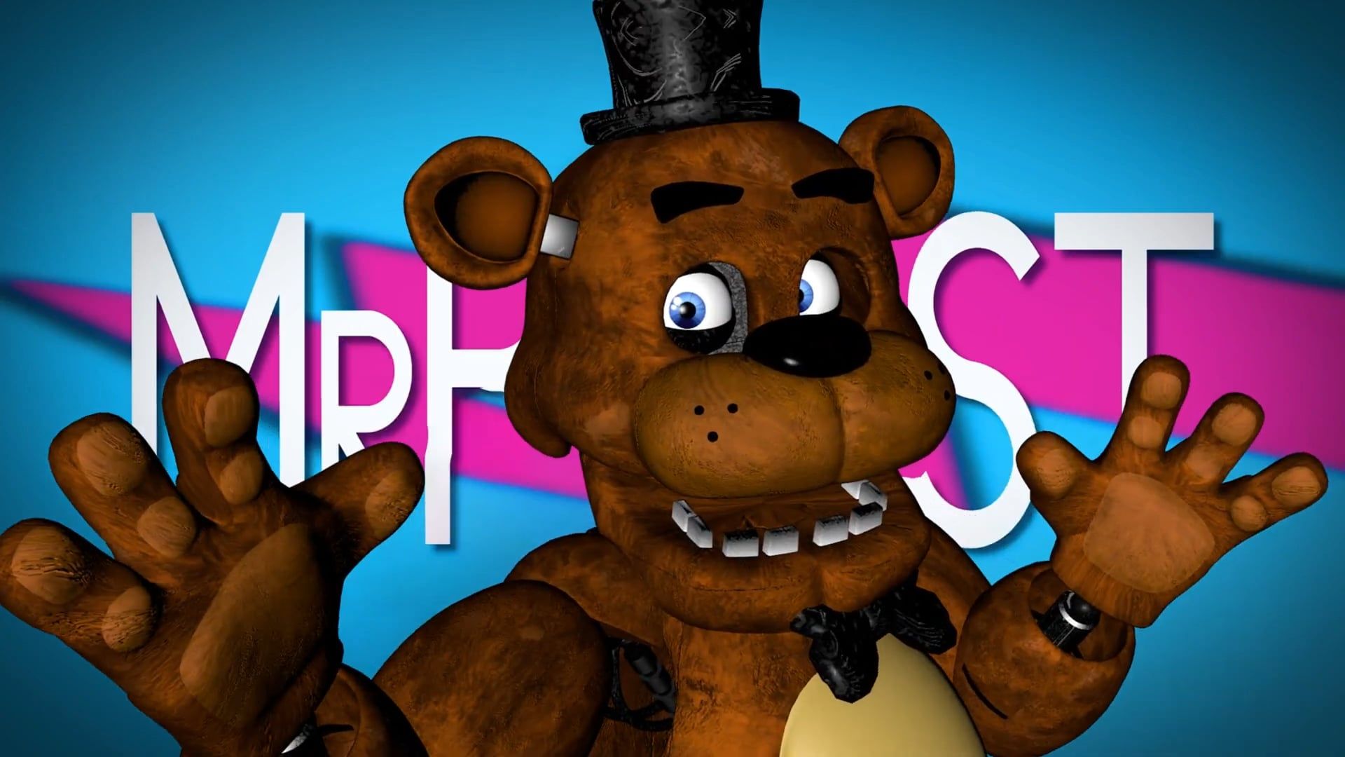 1920x1080 That MrBeast yelling meme but it's Freddy Fazbear C4D Model by UFMP, rendered and animated