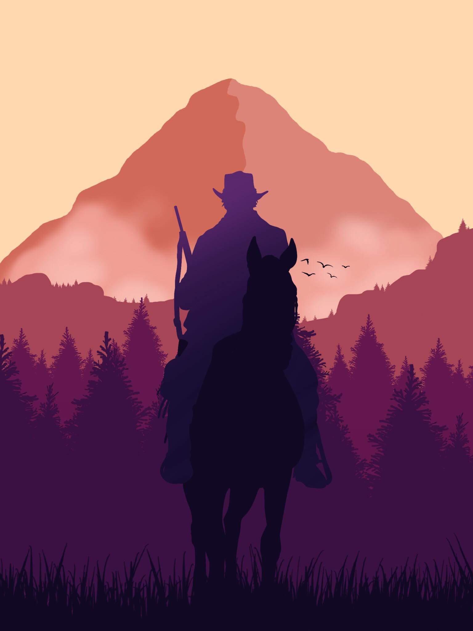 1536x2048 My take on aesthetic Arthur Morgan silhouette