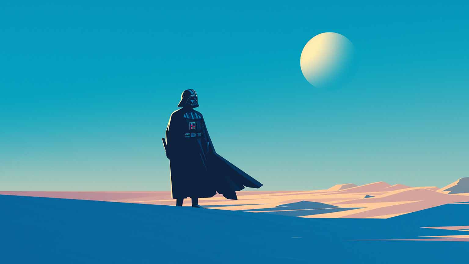 1536x864 Free Star Wars Darth Vader Silhouette Desktop Wallpaper in 4K