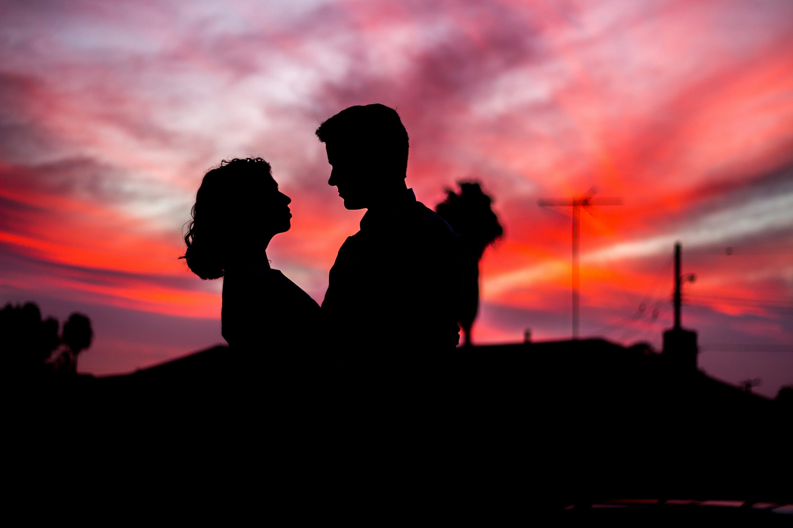 3000x2000 Silhouette Couple Picture. Download Free Image