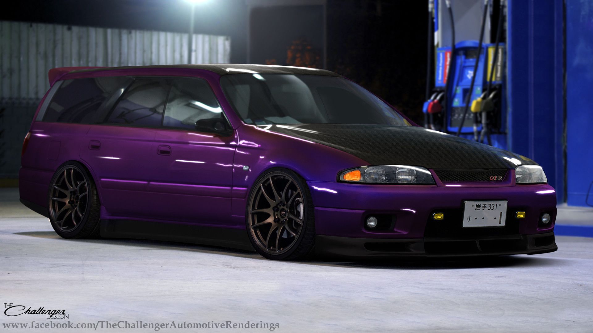 1920x1080 Nissan Stagea / Skyline R33 Midnight Purple