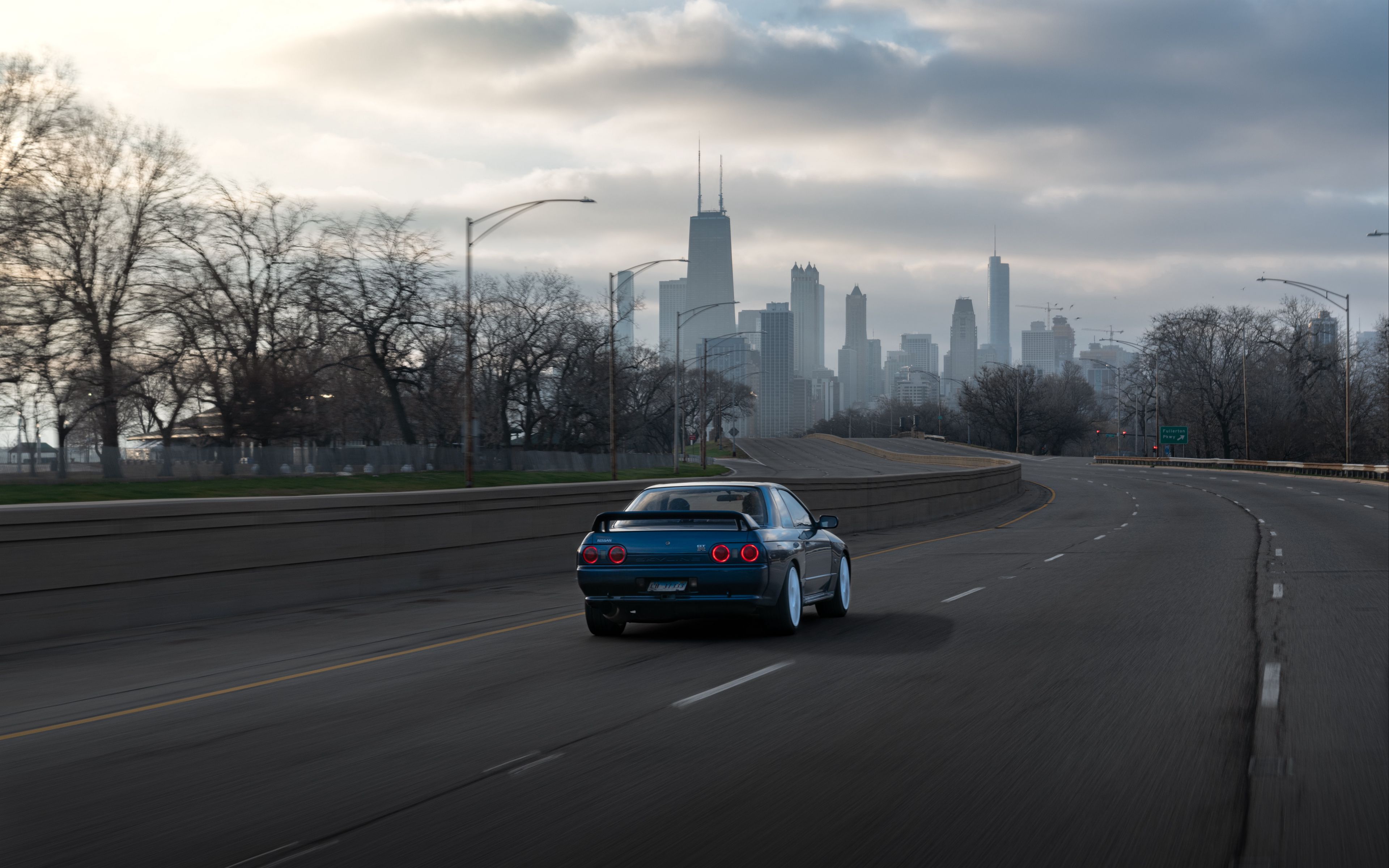 3840x2400 Download wallpaper 3840x2400 nissan skyline r nissan, car, blue, road, speed 4k ultra HD 16:10 HD background