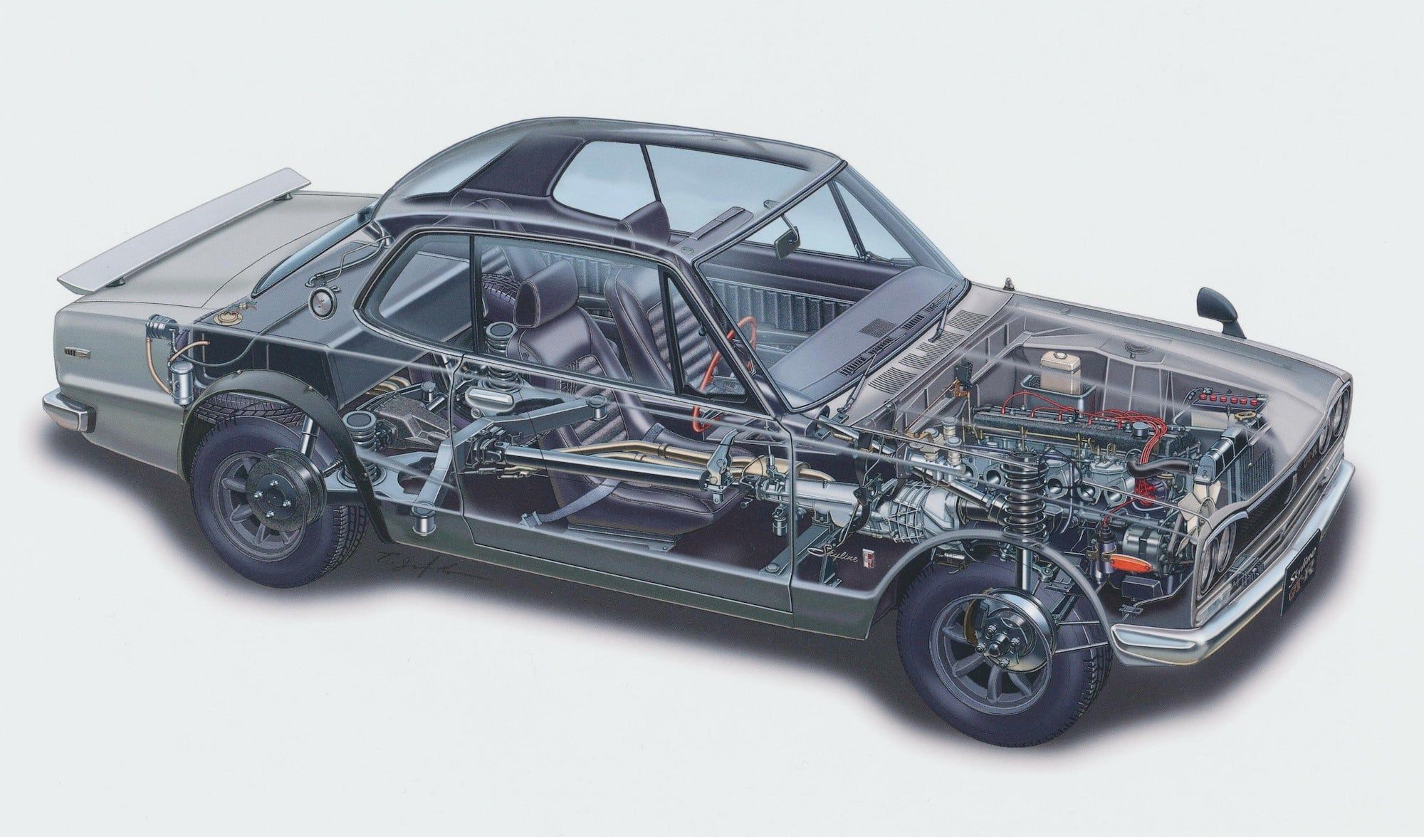 2000x1176 Nissan Skyline Cutaway Wallpaper