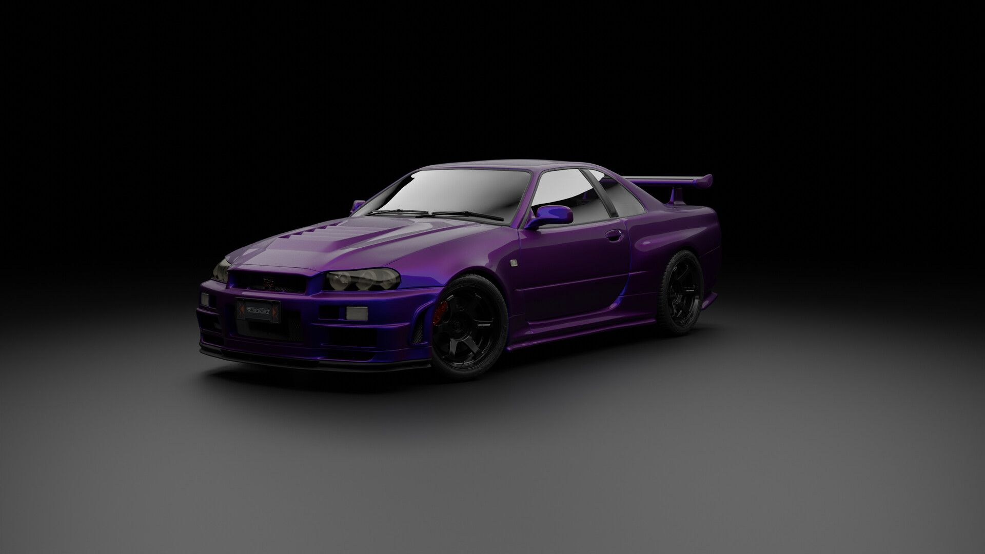 1920x1080 Wallpaper Engine: Nissan Skyline GT R R34 Midnight Purple [2560x1440]