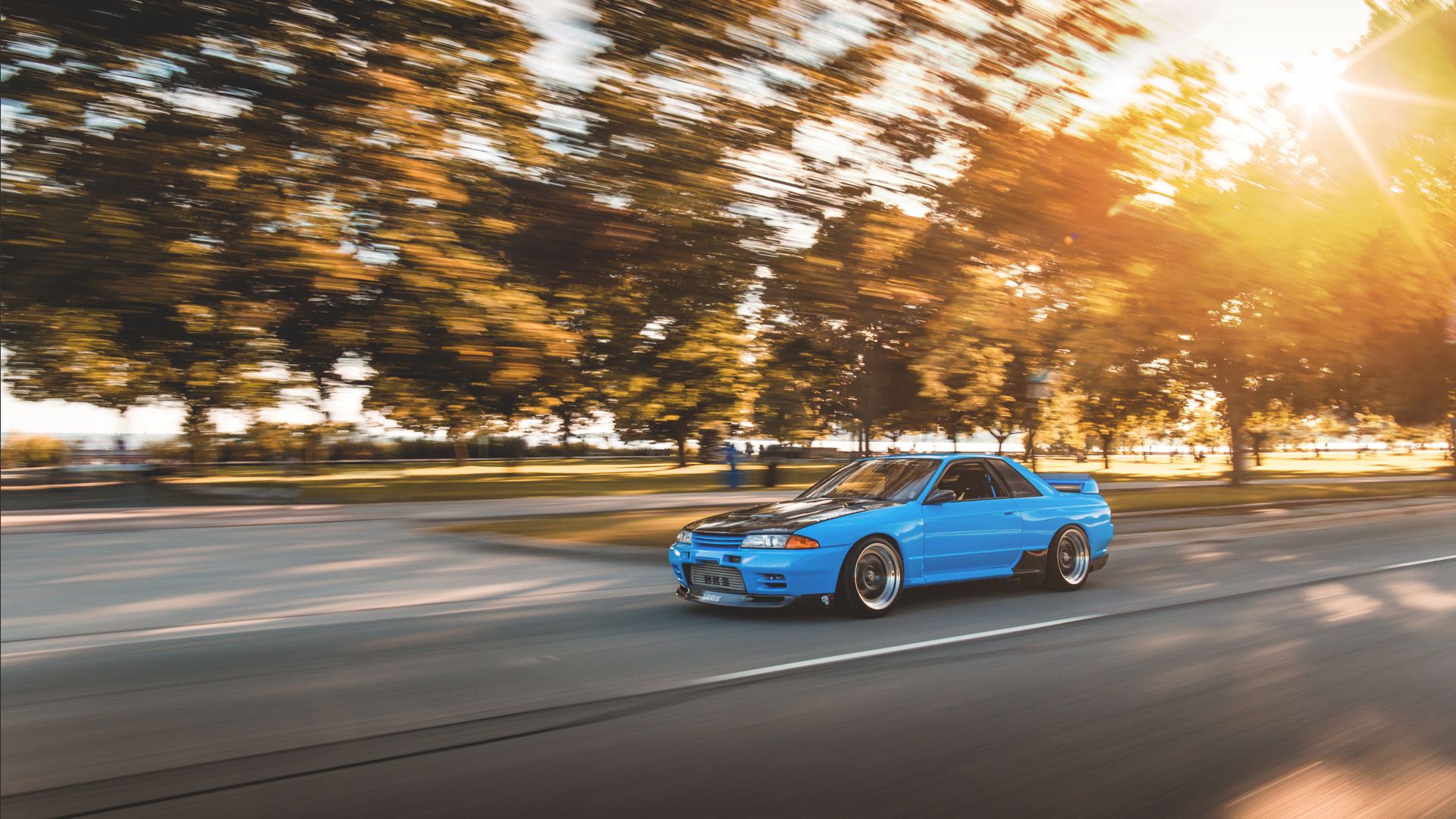 1920x1080 Wallpaper Car, GT R, In Motion, R Nissan Skyline For Mobile And Desktop, Section Nissan, Resolution 1920x1080