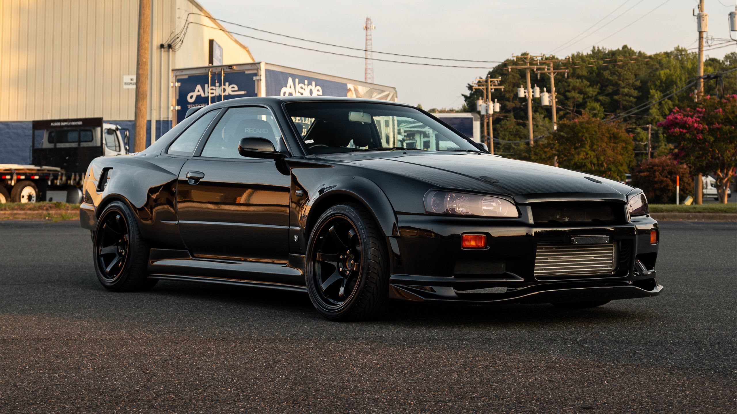 2560x1440 Download Wallpaper 2560x1440 Nissan Skyline Gt R, Nissan, Black, Asphalt Widescreen 16:9 HD Background