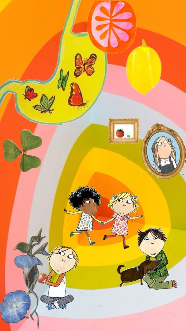 736x1308 Check out alexcieloha's Shuffles #charlieandlola #colorful #vibrant #joy. Fondos de pantalla para ipad, Pink milk