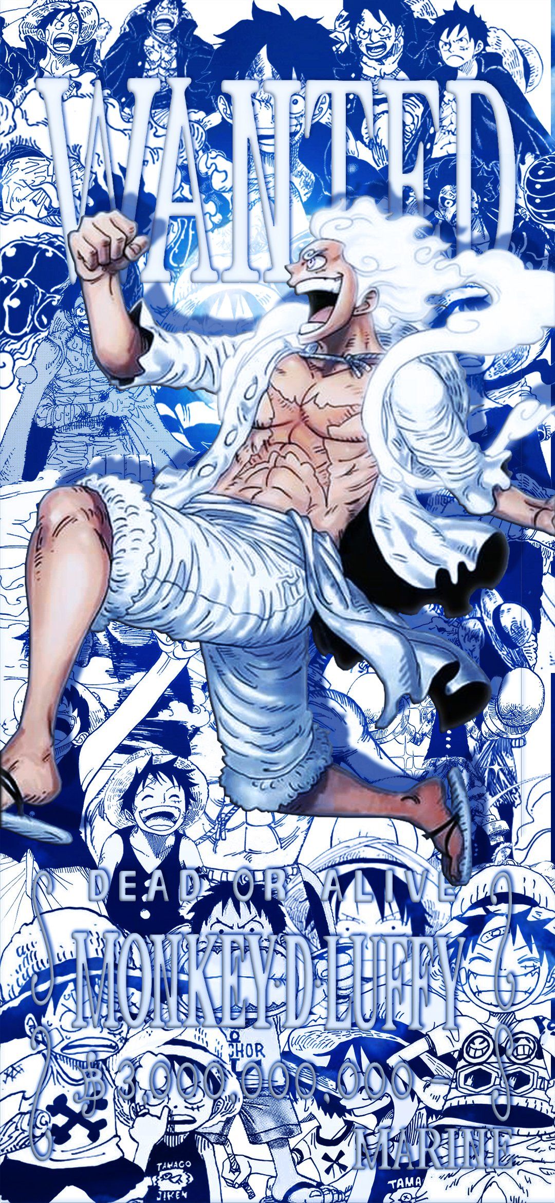 1080x2340 One Piece Legend: Monkey D. Luffy Wanted Wallpaper