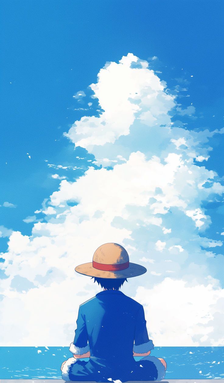 736x1259 Luffy. Pastel Minimalist Wallpaper