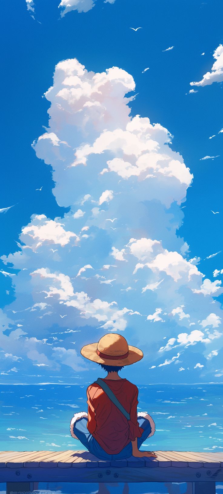 736x1632 Luffy Wallpaper