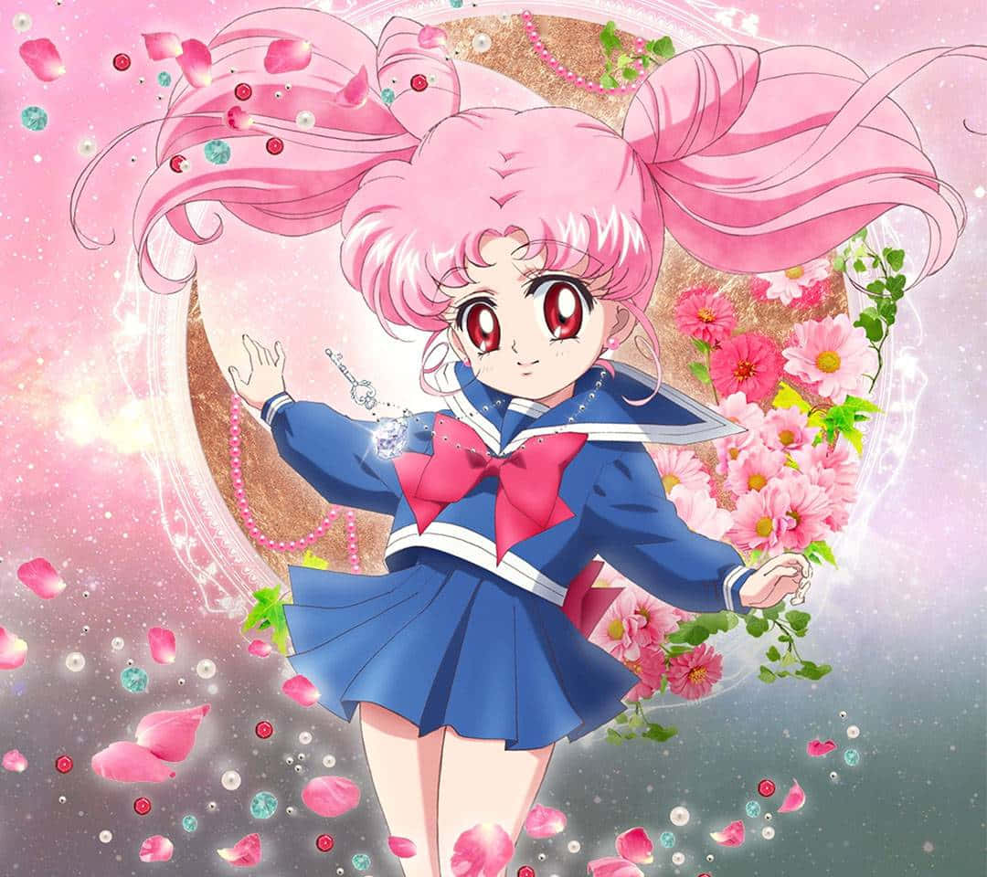 1080x960 Download Chibiusa, The Rose Colored Heroine Of Sailor Moon Wallpaper