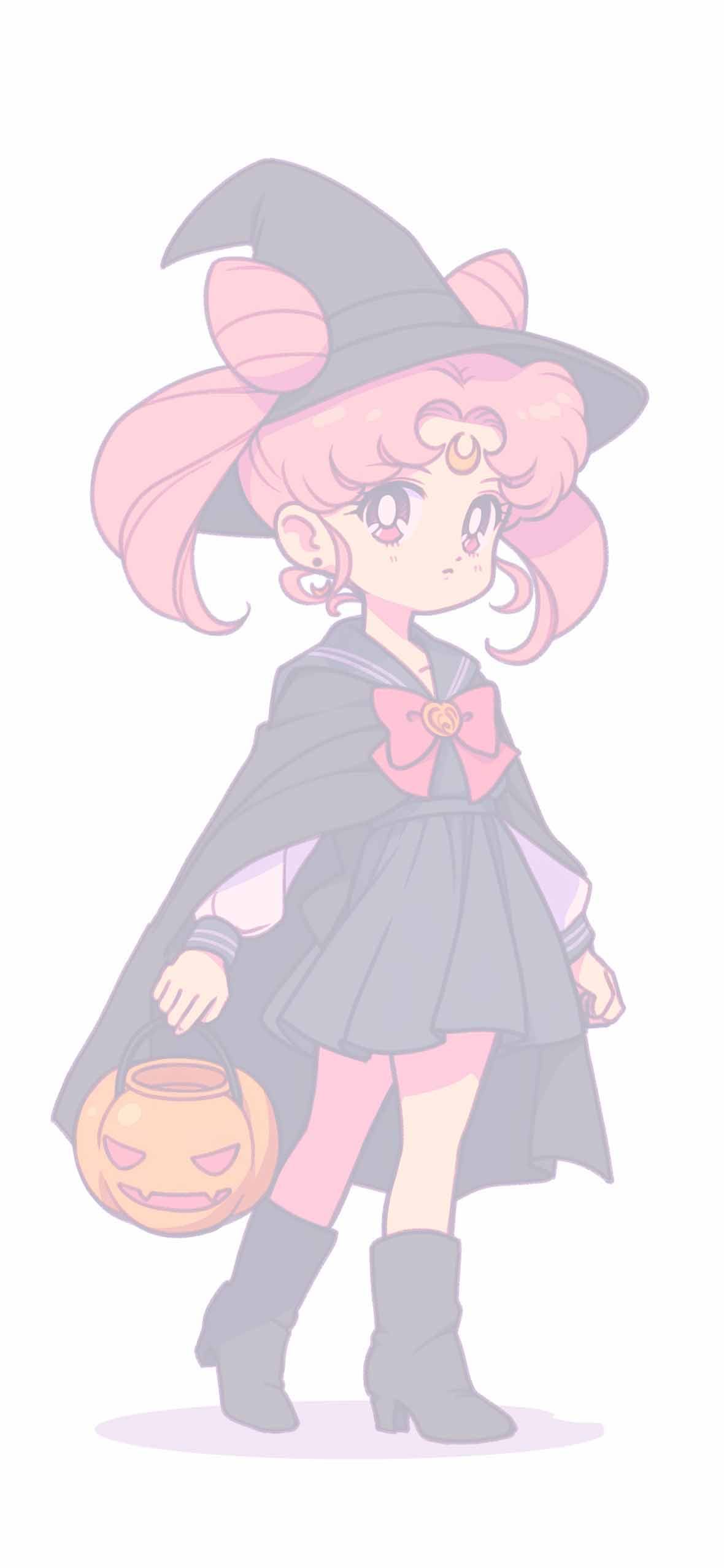 1180x2554 Chibiusa Sailor Moon Witch Halloween Wallpaper