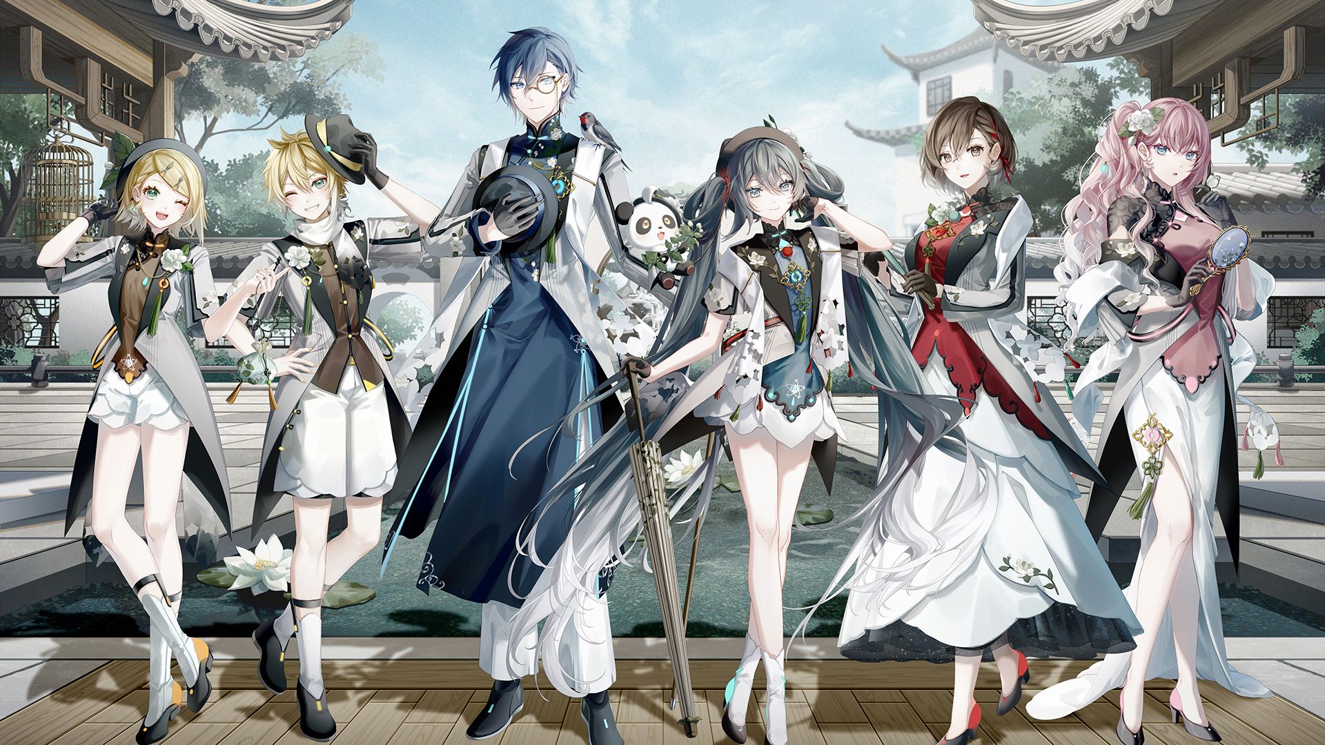1920x1080 Hatsune Miku Kaito Len Kagamine Luka Megurine Meiko Rin Kagamine HD Vocaloid Wallpaper