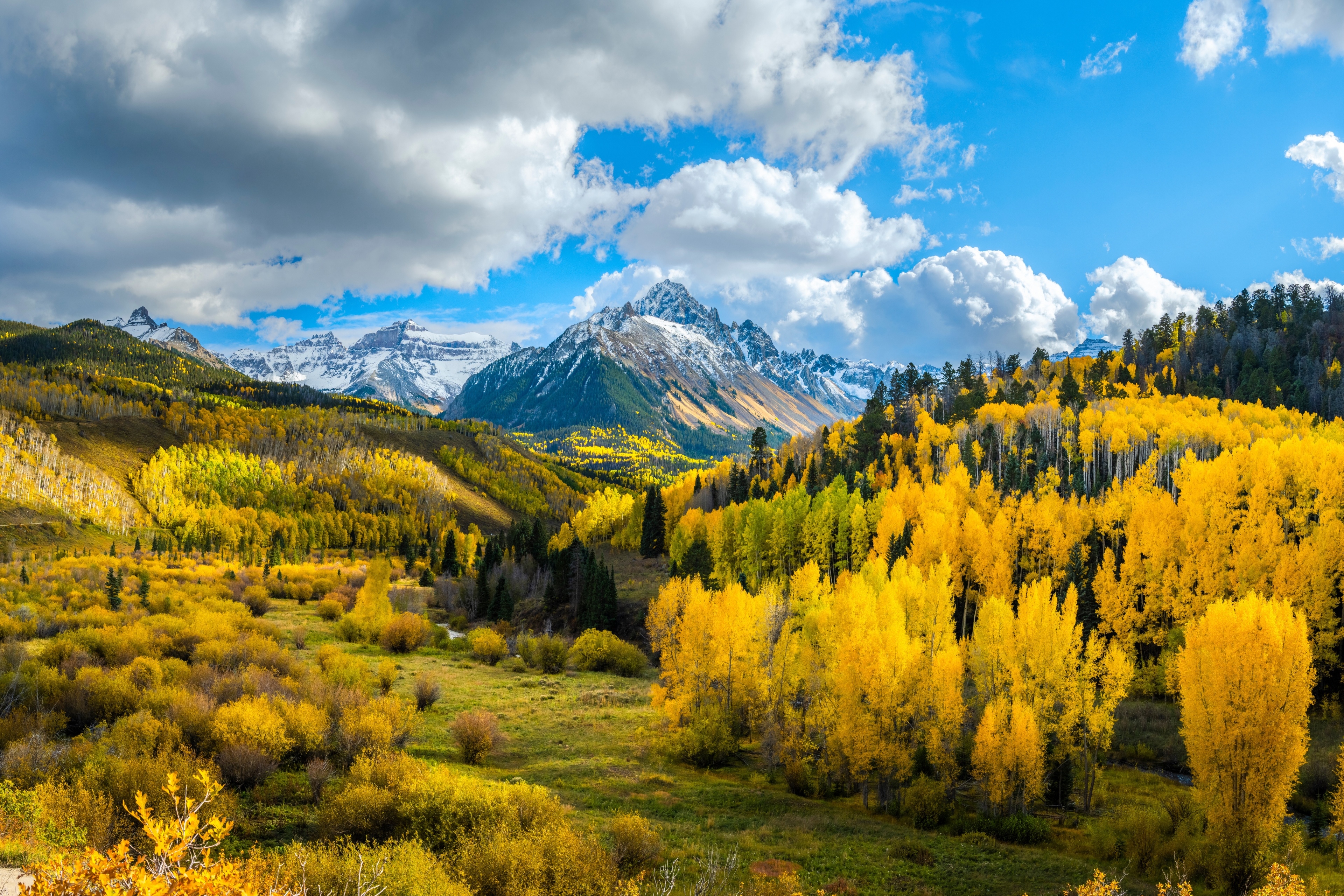 3840x2560 Yellow Forest Landscape 4k Mountains Wallpaper, HD Nature 4K Wallpaper, Image and Background