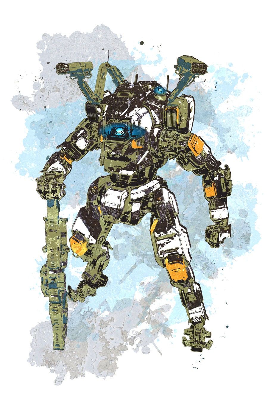 900x1350 Titanfall 2 BT 7274 Poster: Gamer Mech Art Print