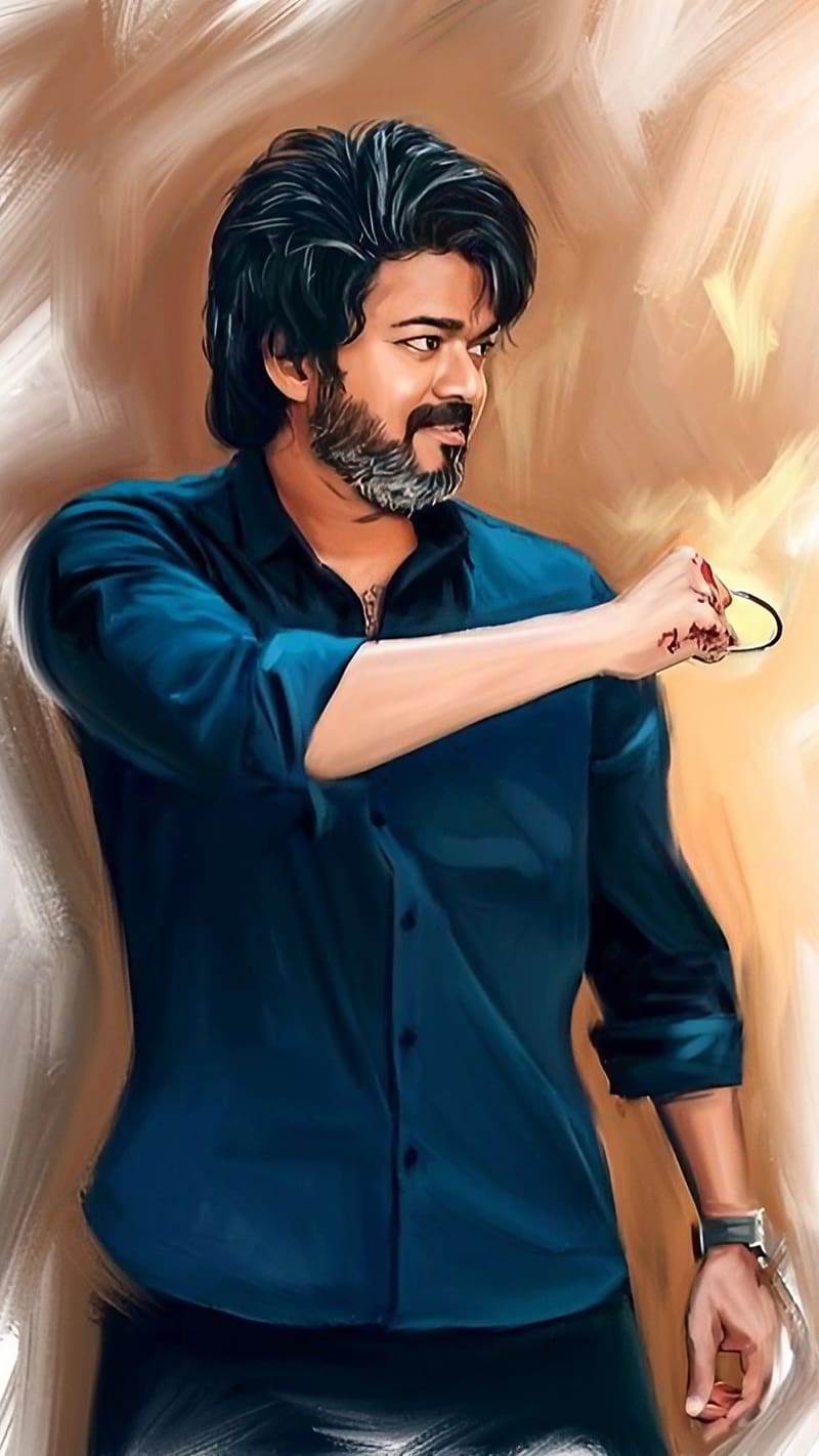800x1422 Thalapathy Illustration Art, art work, actor, vijay, leo movie, HD phone wallpaper