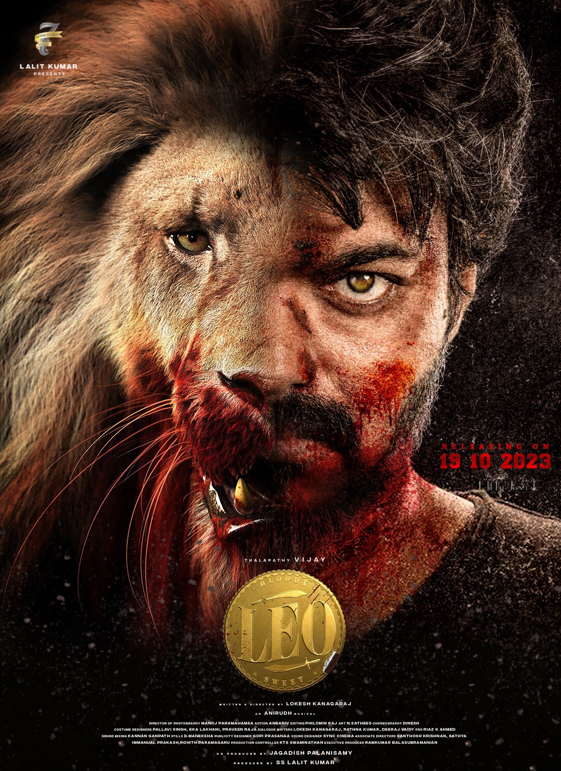 1920x2637 Unofficial #leo Film Poster 2023 Thalapathy Vijay vs Leo Lion