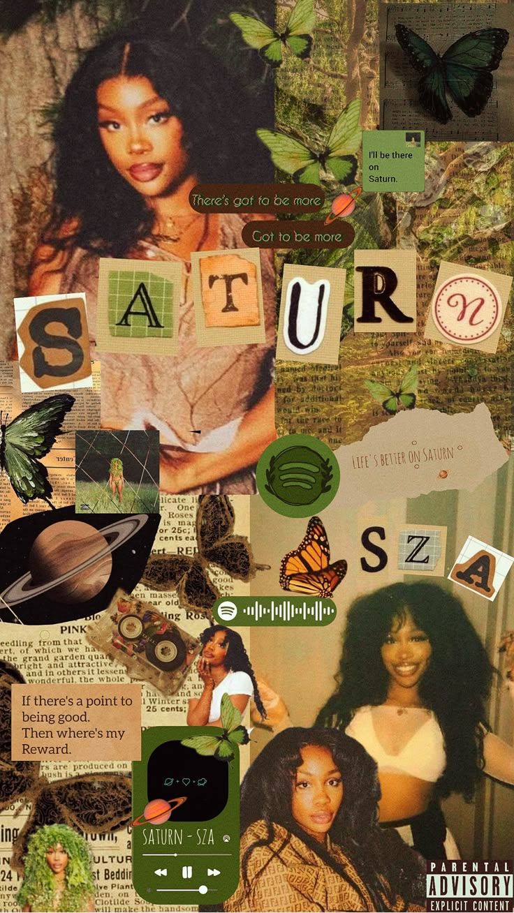 736x1308 Sza Saturn Aesthetic Wallpaper
