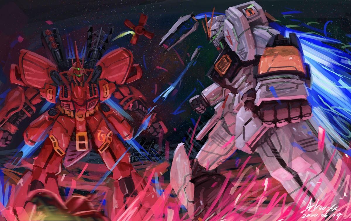 1199x754 What if Sazabi did not lost his left arm, could he win ?