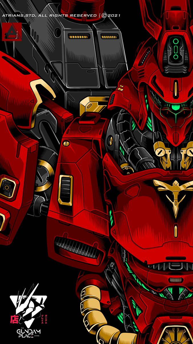675x1200 MSN Sazabi Artwork for #sazabi #msn04 #gundam #gundamfanart #Fanarts #Sticker #atrians