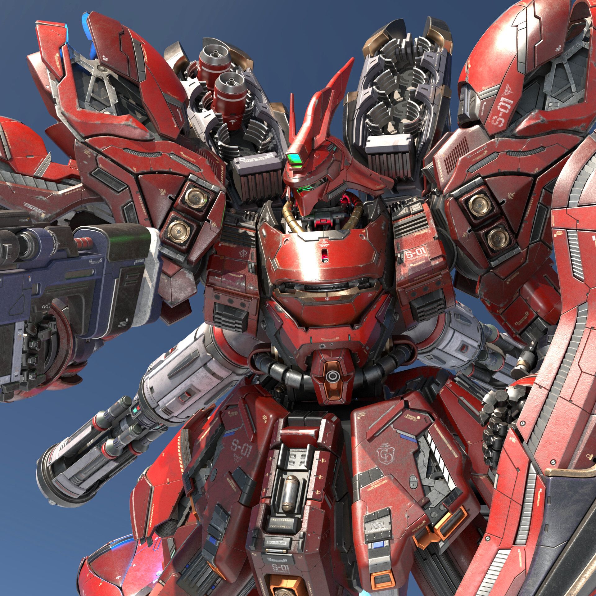 1920x1920 Aaron Han 04 SAZABI. Mobile Suit Gundam: Char's Counterattack