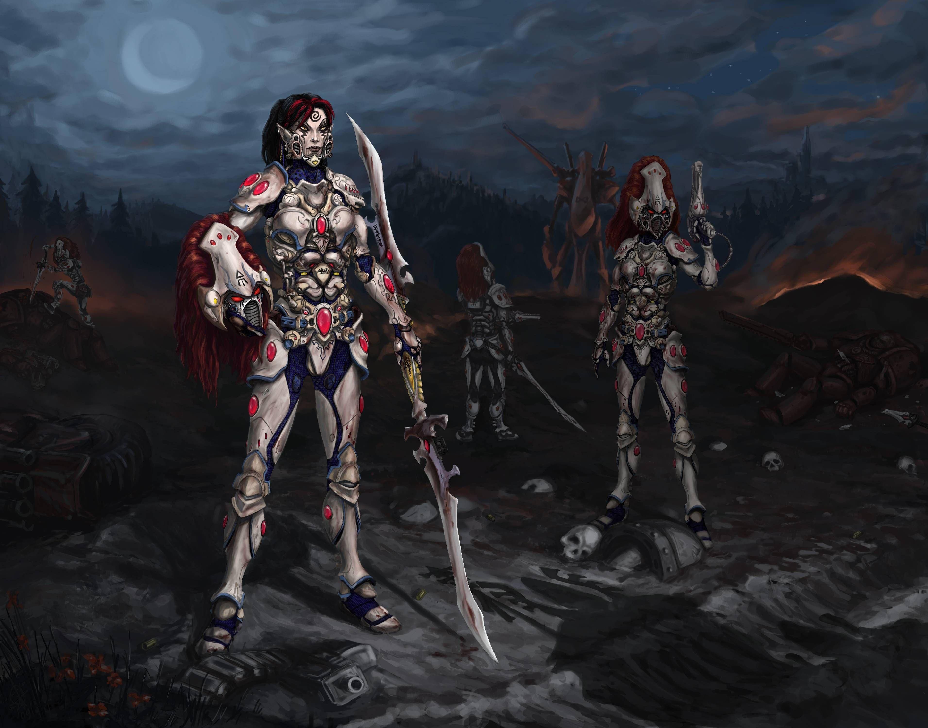 3822x2998 Download Dark Eldar Fanart Warhammer 40K HD Wallpaper