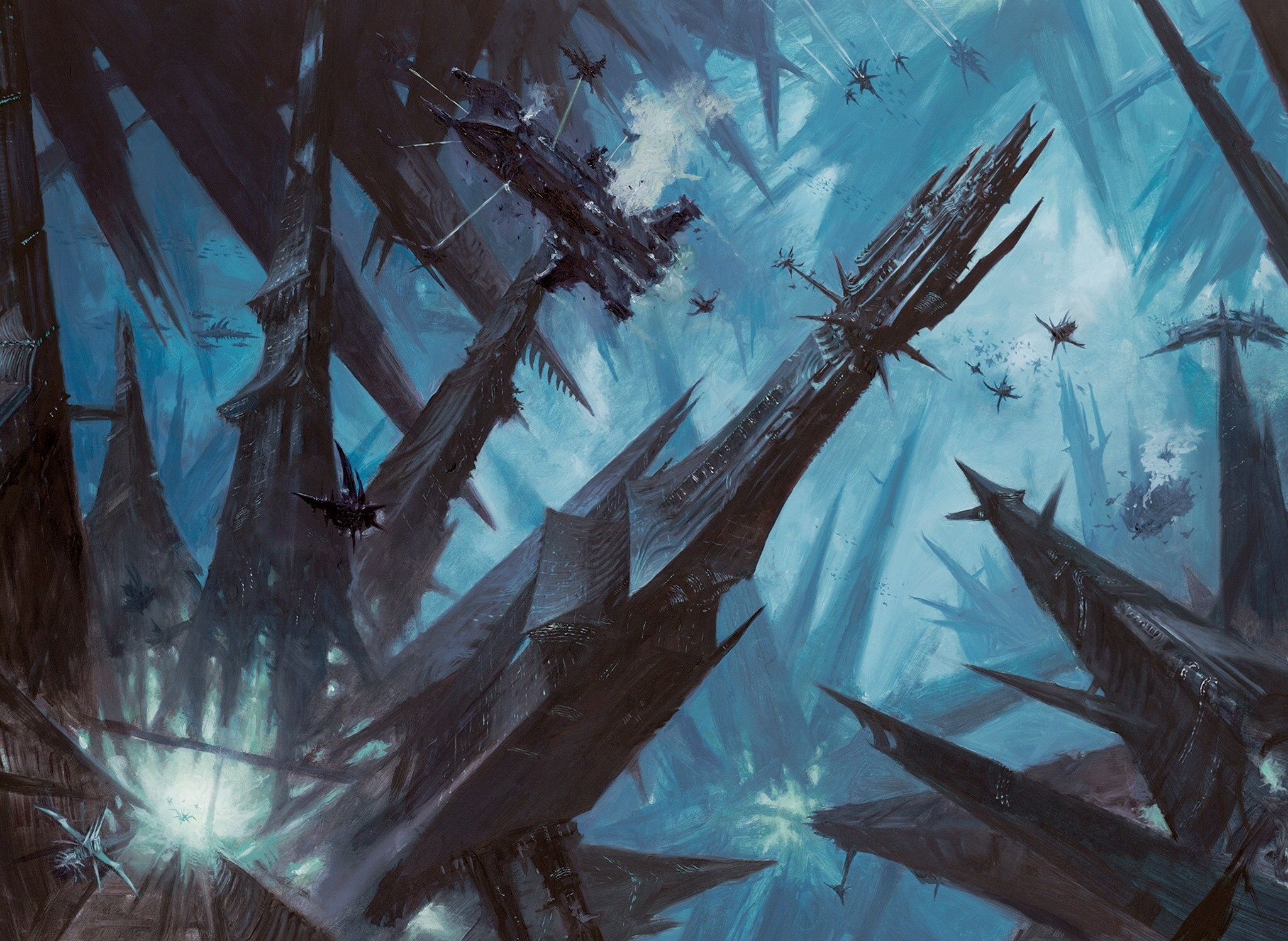2048x1496 Wallpaper city, dark, Warhammer 40 Dark Eldar, Commorragh for mobile and desktop, section фантастика, resolution 2048x1496