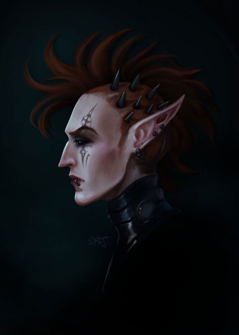 768x1076 Drukhari 40K Artwork