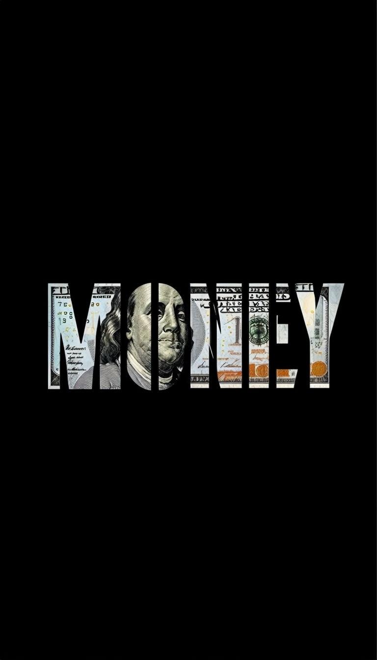 768x1344 Colorful Money Typography Design On Black T Shirt