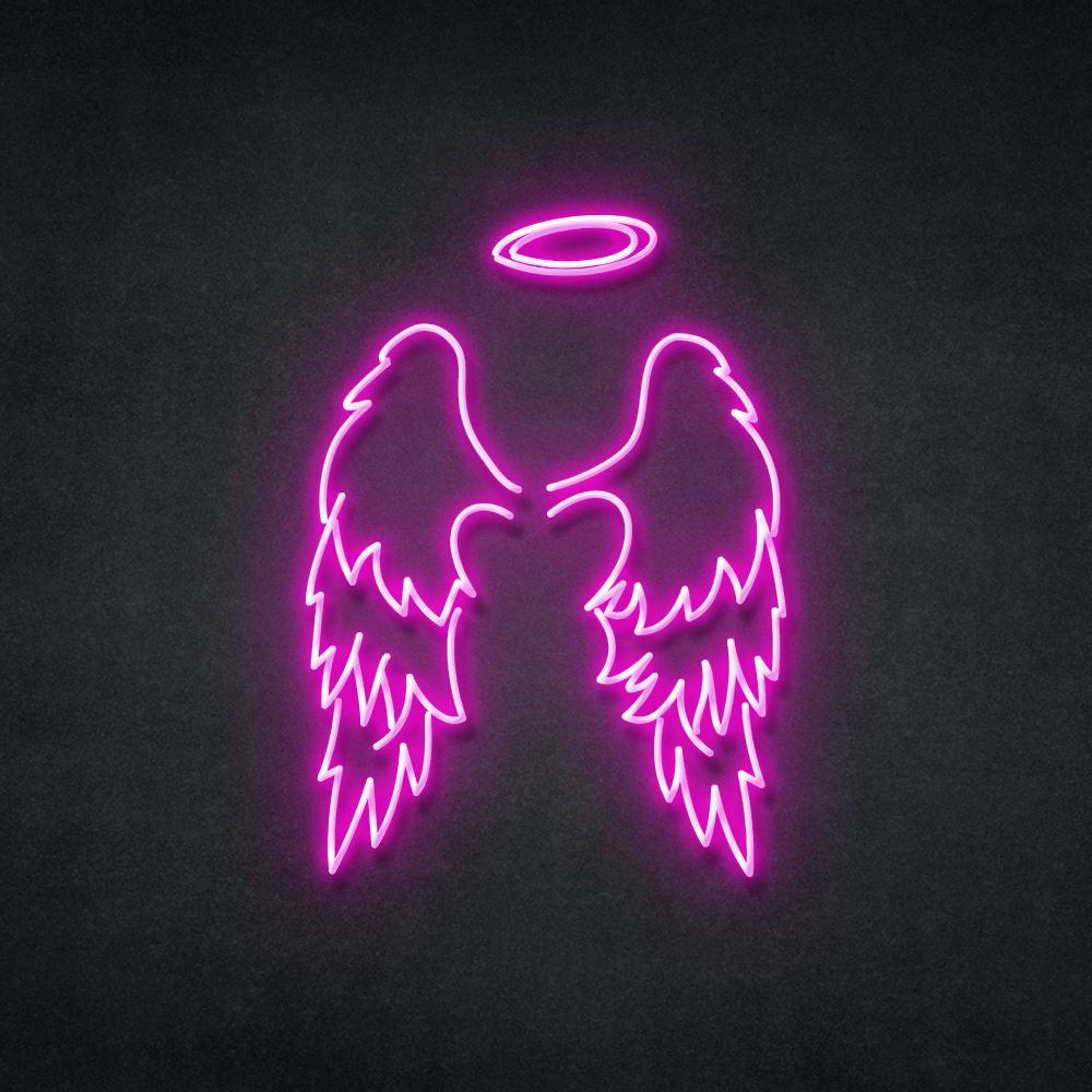 1000x1000 Angel Wings Neon Sign