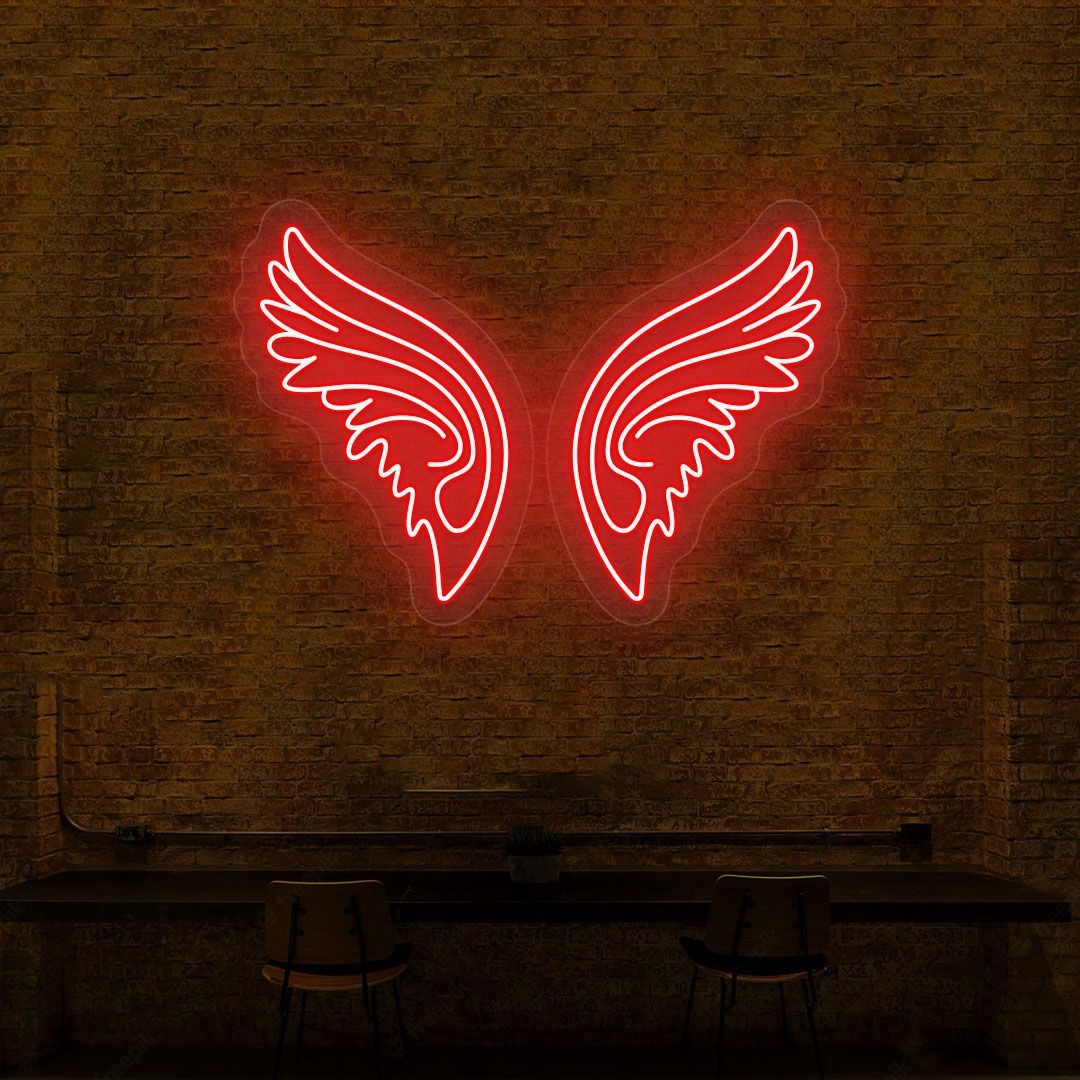 1080x1080 Angel Wings Neon Sign. Neon Angel Wings. CRAZY NEON®