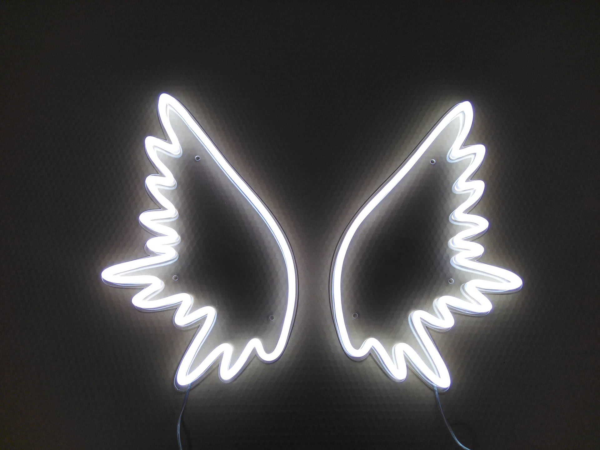 1920x1440 Download Angel Wings White Neon Aesthetic Wallpaper