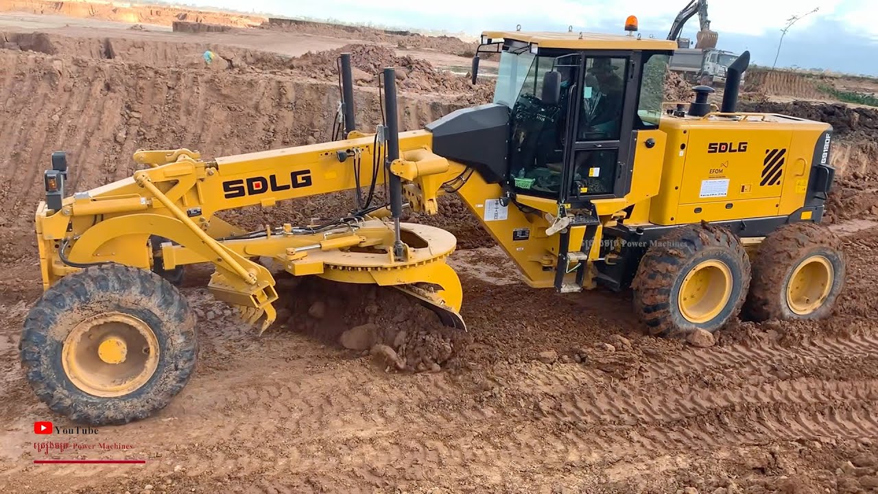 1280x720 New SDLG G9190F Motor Grader Plowing Road Building