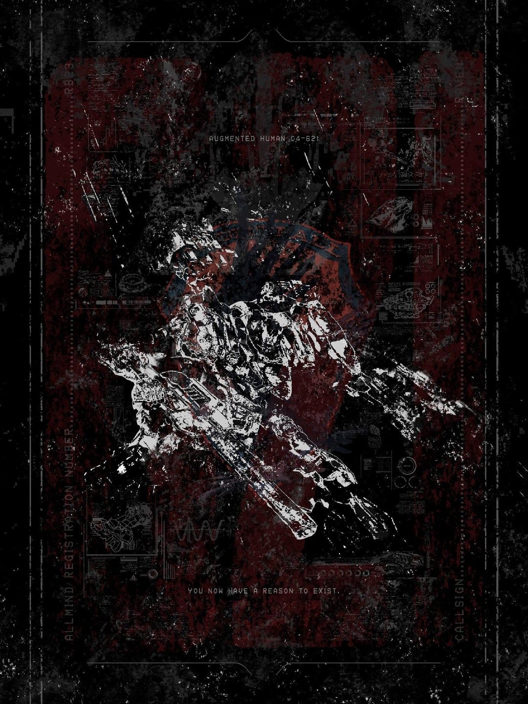 1080x1440 My Armored Core 6 Raven Poster (I went with the grunge pixelated style)