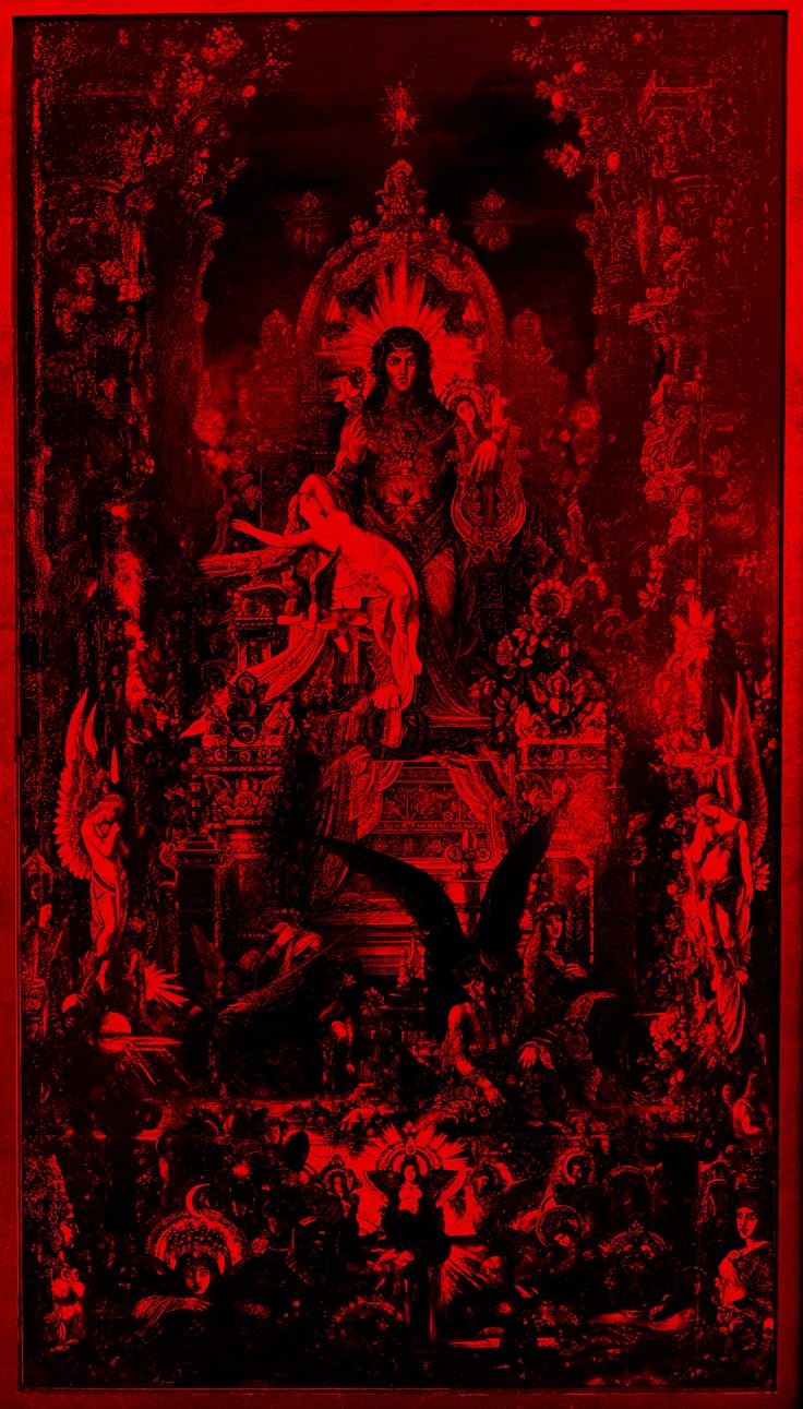 736x1291 Red cybersigilism wallpaper. Rocker wallpaper aesthetic, Gothic wallpaper red, Mary