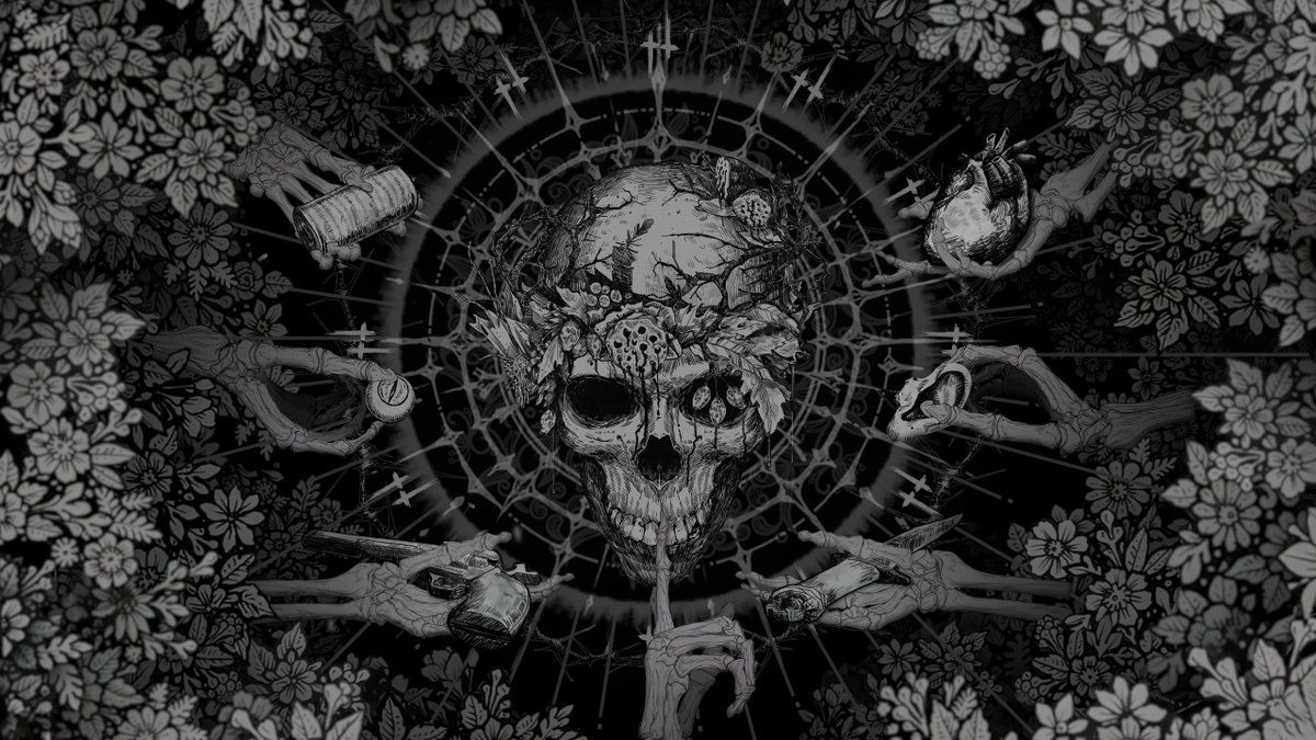 1200x675 Gothic Ritual Skull Wallpaper #Gothic #Wallpaper #Floral kWallpaper #HdWallpaper