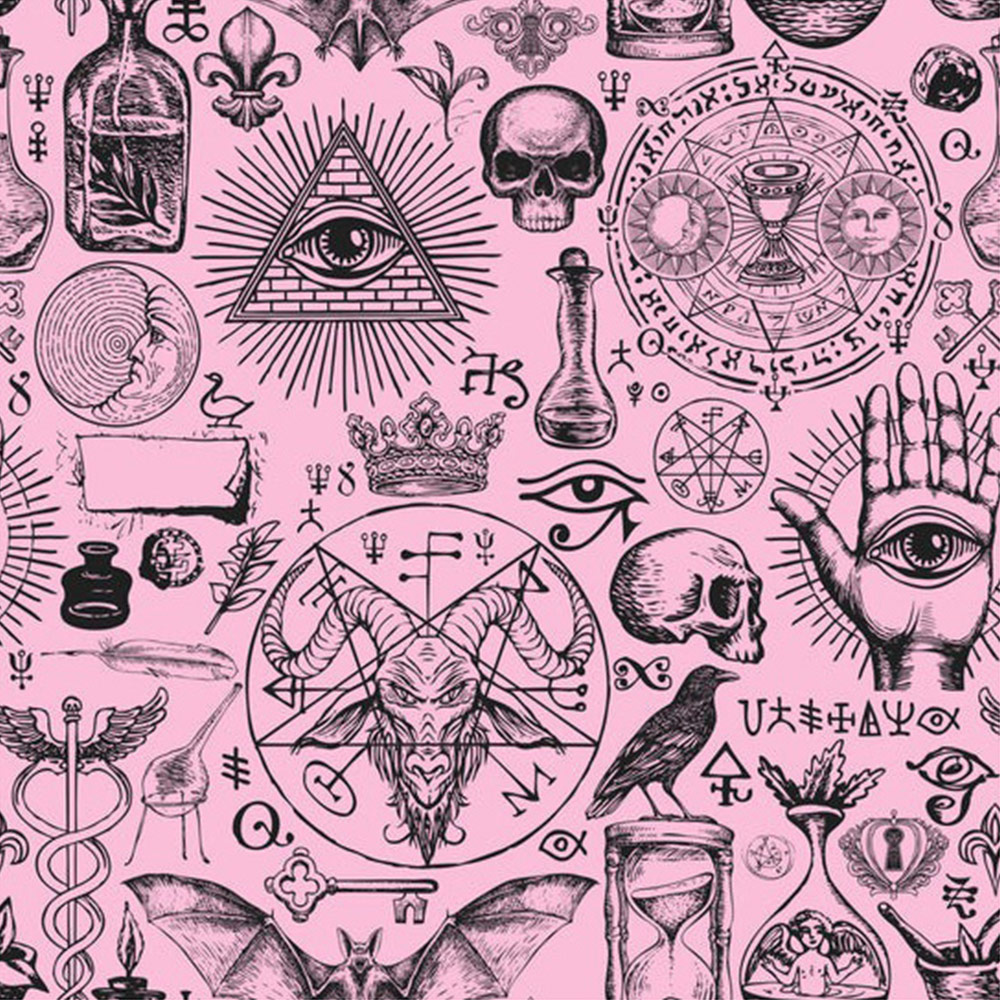 1000x1000 Bobbi Beck Eco Gothic Pink Wallpaper