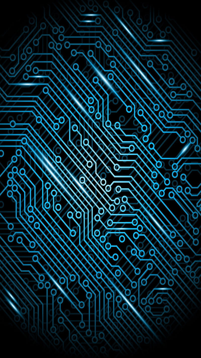800x1423 Open Circuit, blue, cool, dark, new, pattern, tech, HD phone wallpaper