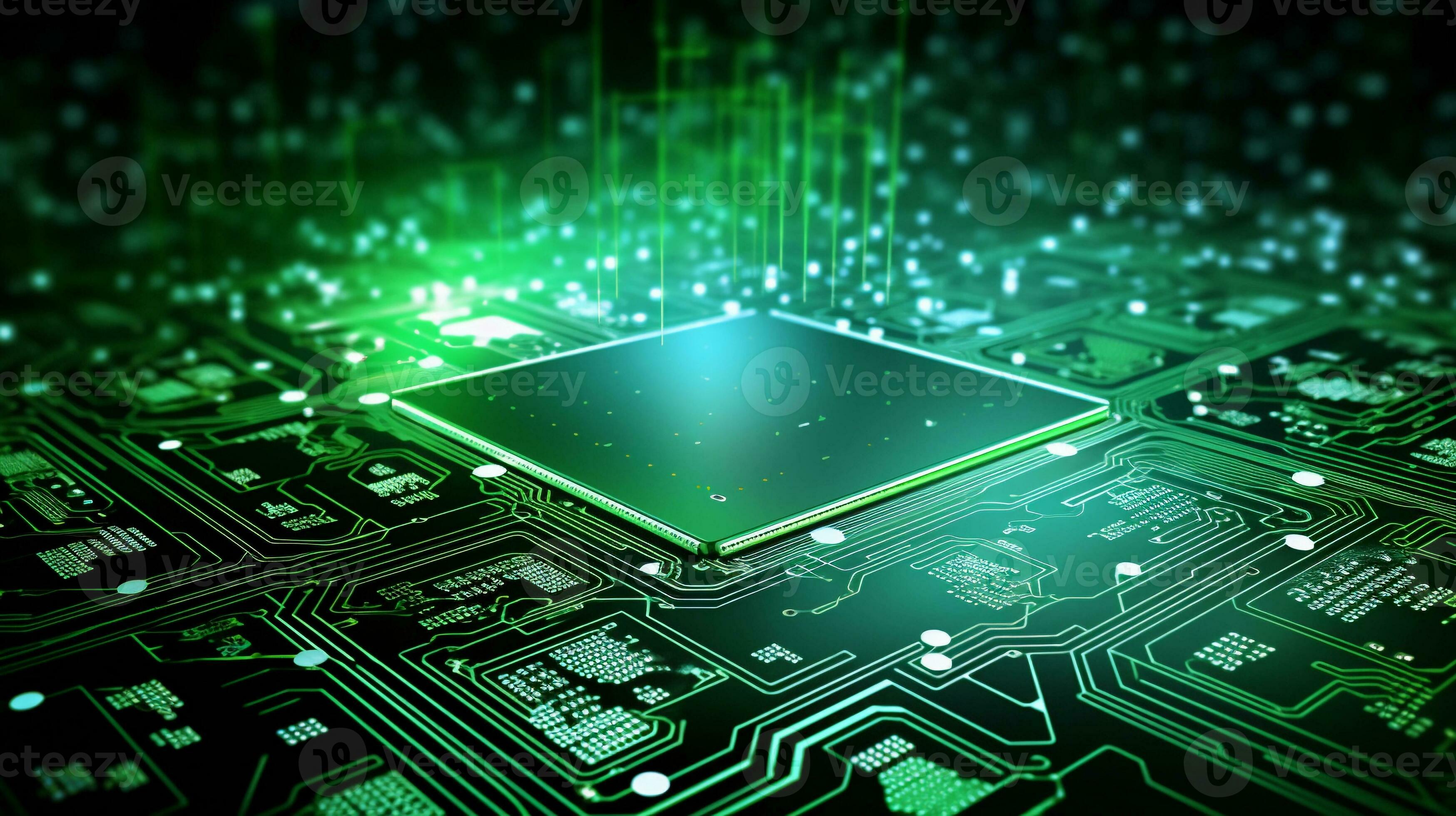 3497x1960 Abstract background wallpaper information technology theme, Server Router Microchip Circuit board USB drive Cloud Code Data Algorithm pattern in tecknology theme background, AI generated