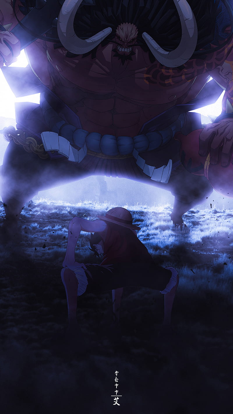 800x1422 HD luffy x kaido wallpaper