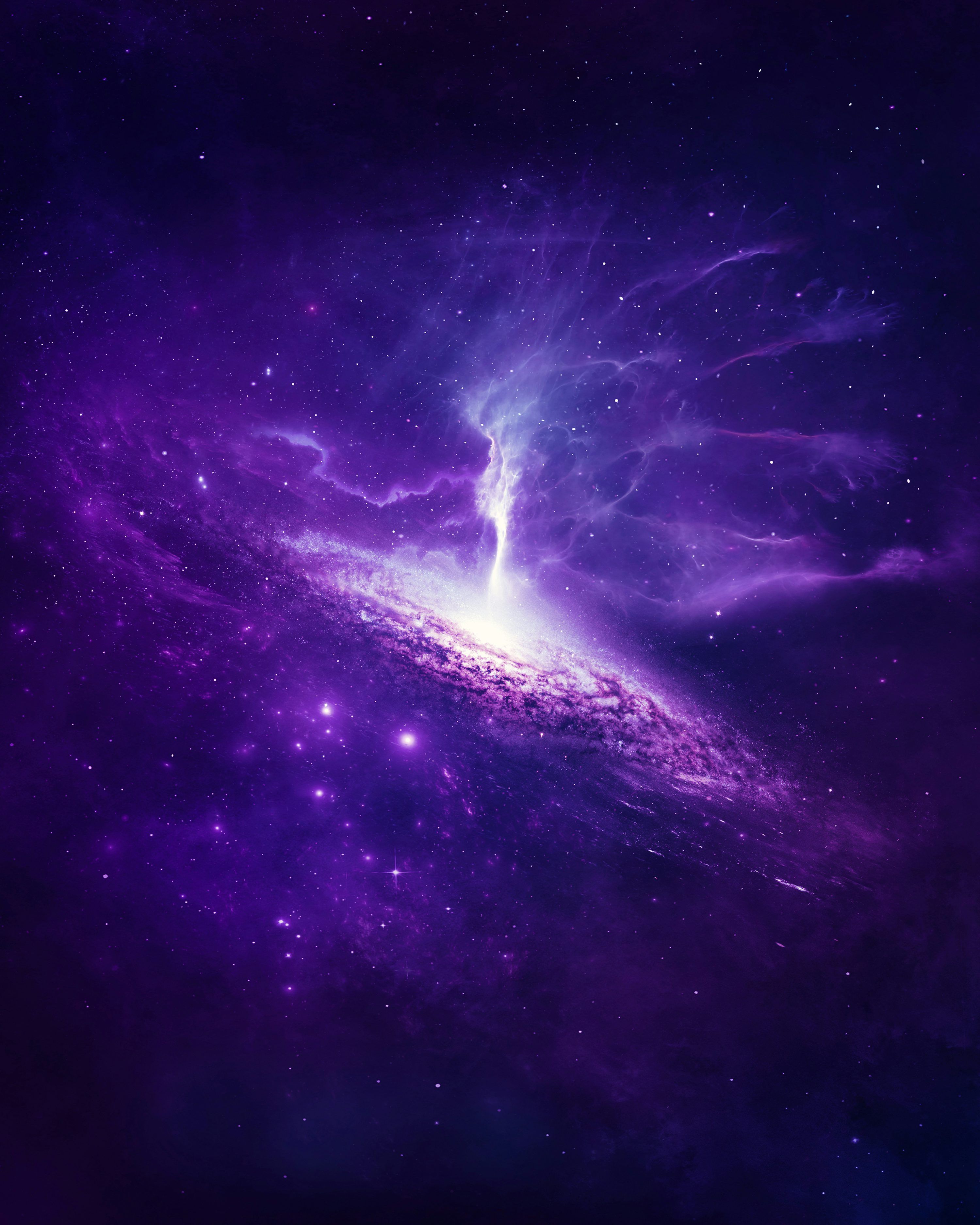3000x3750 A purple and blue space filled with stars photo