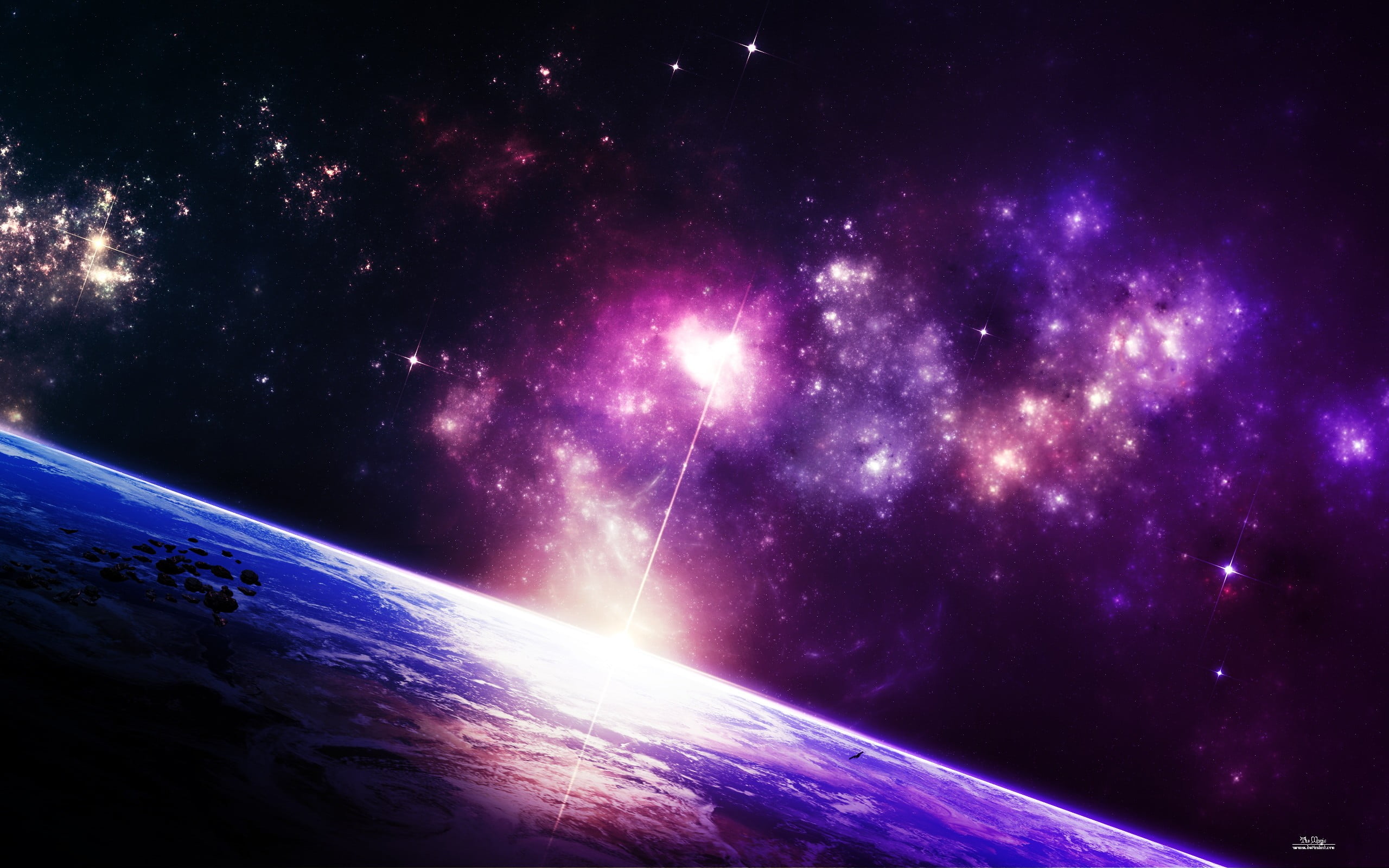 2560x1600 Purple cosmos, space HD wallpaper