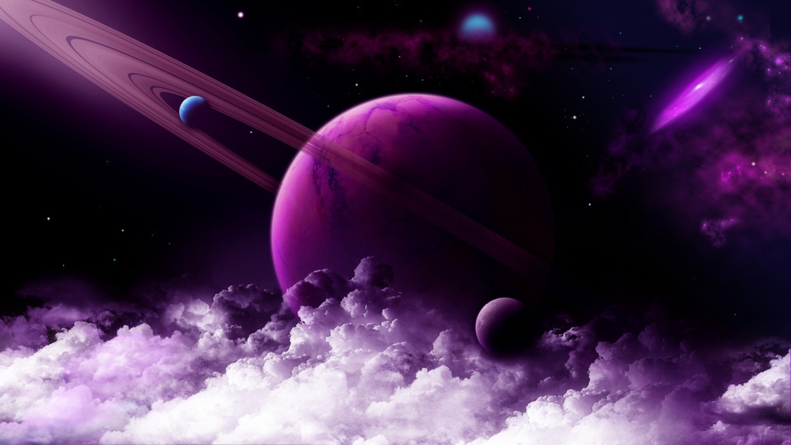 1600x900 Purple space Desktop wallpaper 1600x900
